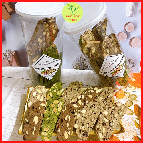 Bánh Biscotti nguyên cám mix 3 vị ăn kiêng 250G