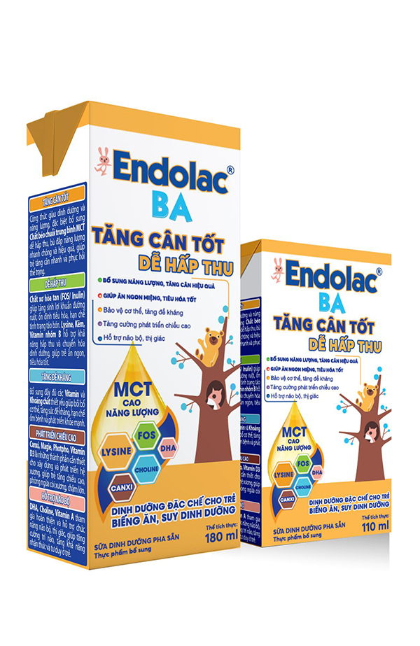 Sữa dinh dưỡng pha sẵn endolac 110ml-180ml dinh dưỡng đặc chế cho trẻ biếng ăn, suy dinh dưỡng