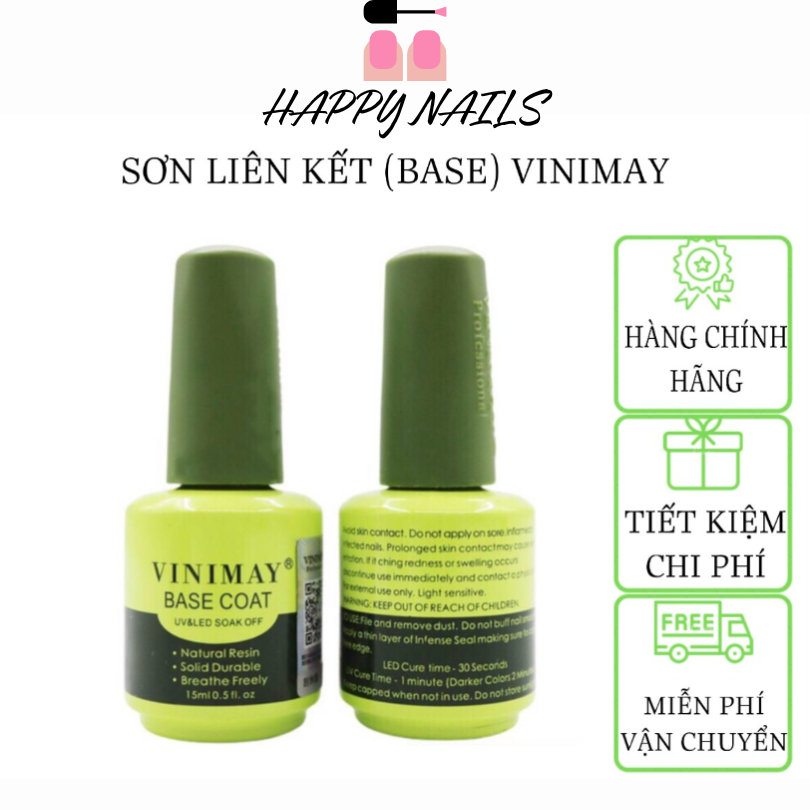 Sơn gel Base Coat VINIMAY - Sơn Base đa năng 5 trong 1, Base liên kết Vinimay chính hãng - gel liên kết chuyên dụng cho dân làm móng