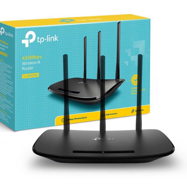 Thiết bị phát wifi, modem wifi tp-link tl-wr940n 450mpbs 3 an ten chính hãng