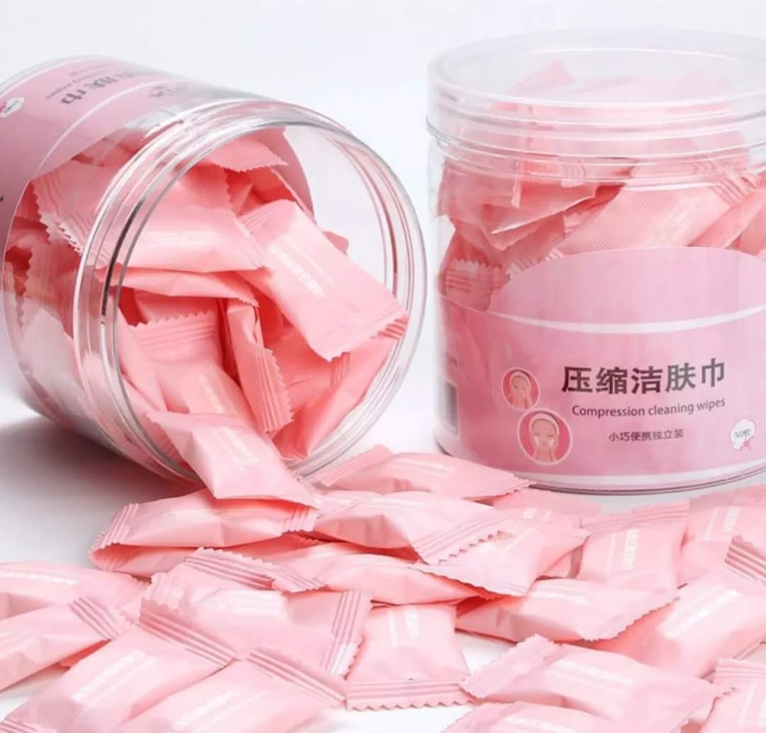 Khăn giấy nén dạng viên kẹo đáng yêu