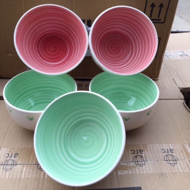 Bộ 2 tô sứ tráng men cao cấp 5.5inch