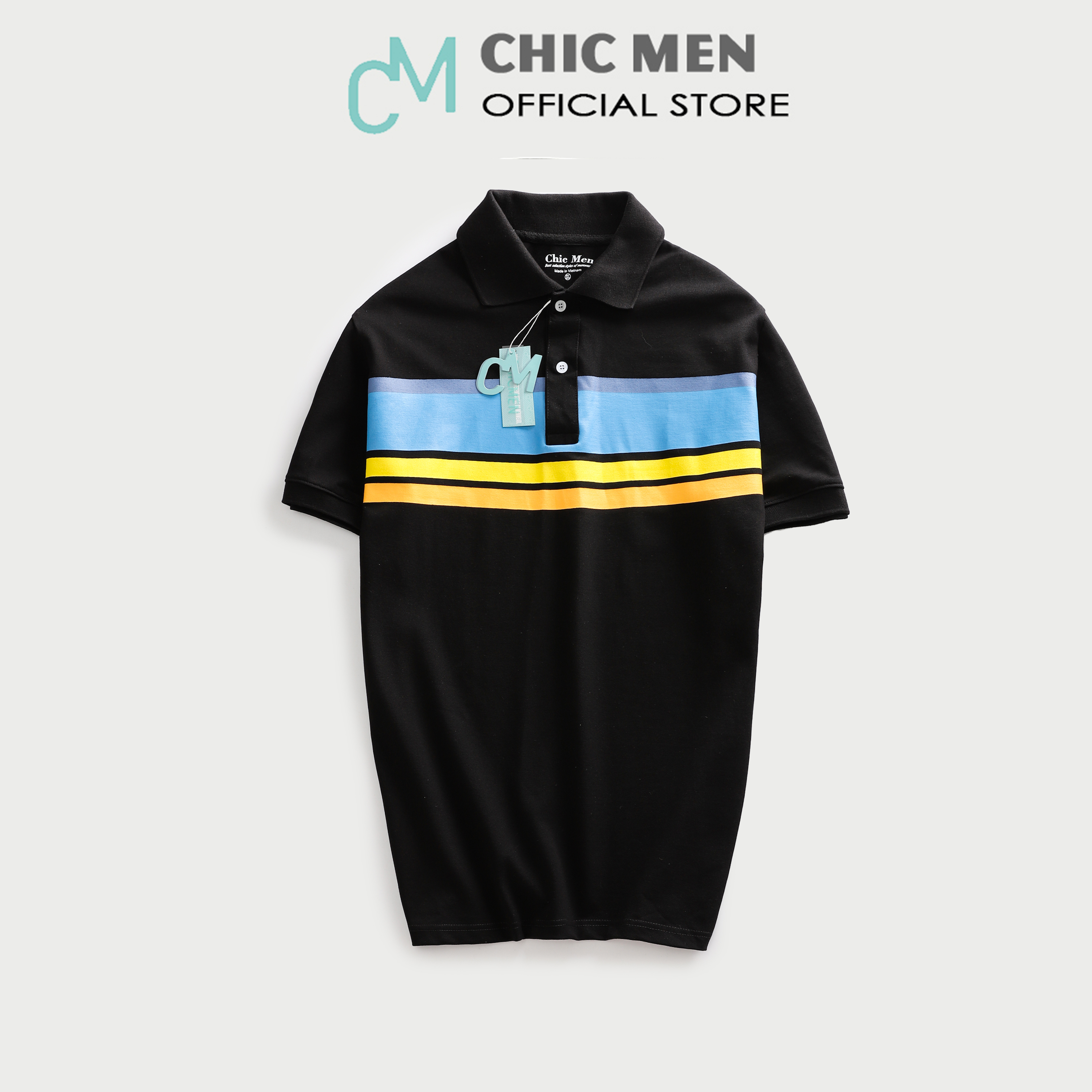 Áo polo nam cổ bẻ, form regular cvc, vải cá sấu cotton - chicmen