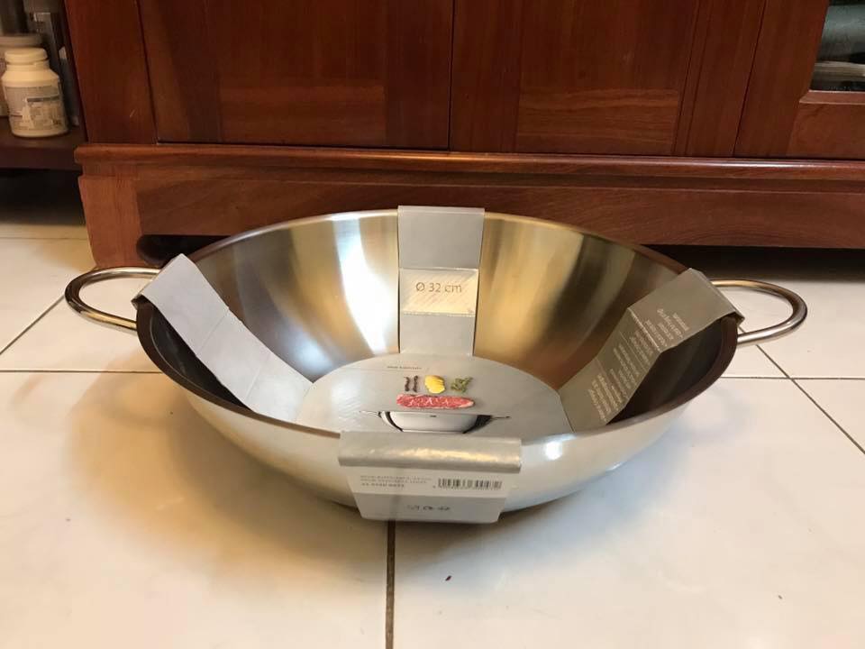 [HCM]CHẢO XÀO INOX SILIT WOK 32CM