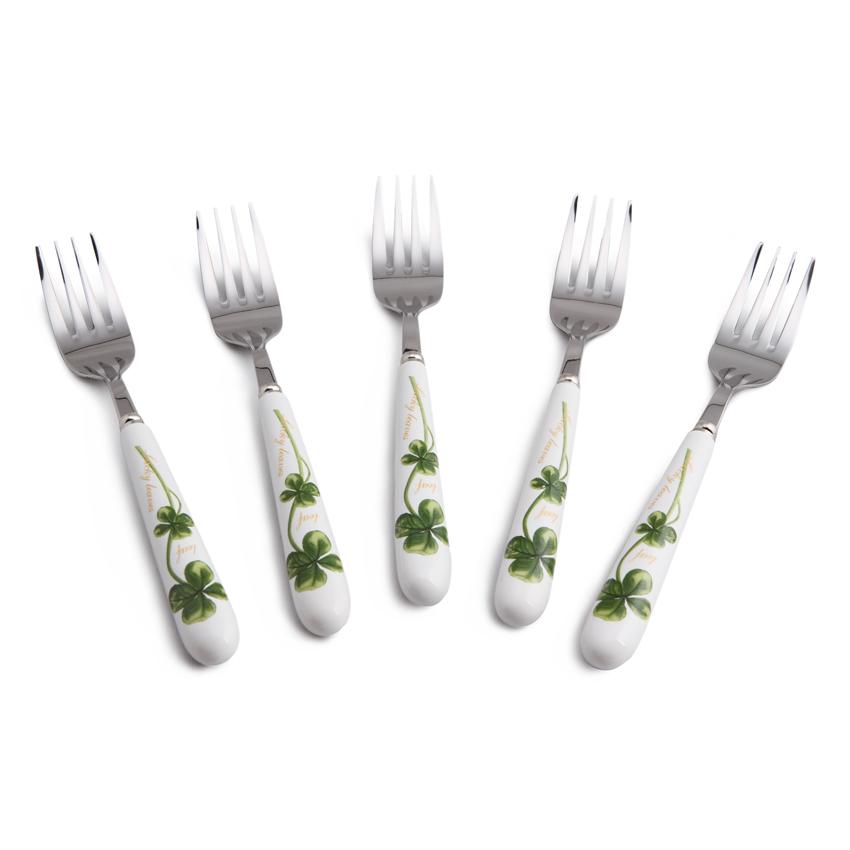 Bộ 5 nĩa inox cán sứ mfa s05-5-m 20cm-m