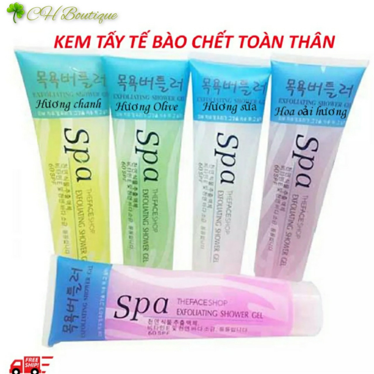 Gel Tẩy Tế Bào Chết Toàn Thân SPA - Dùng cho cả mặt Và Body - CH Boutique