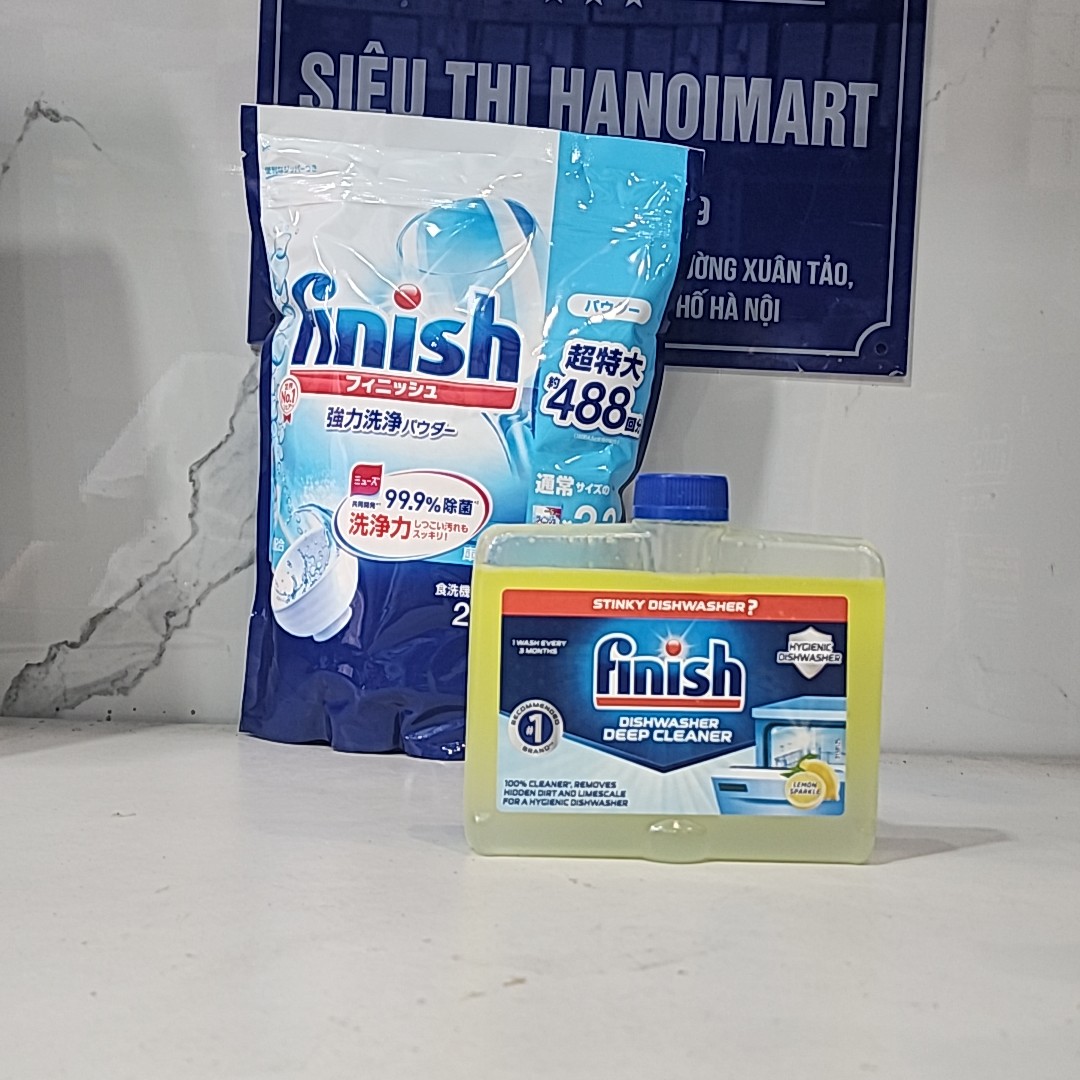 Combo Bột rửa bát Finish 2.2kg hoặc Nước vệ sinh máy rửa bát