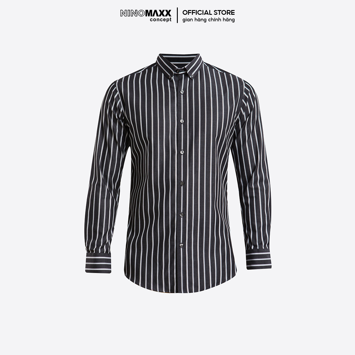 N&m áo sơ mi kẻ sọc nam cotton tay dài 1911038