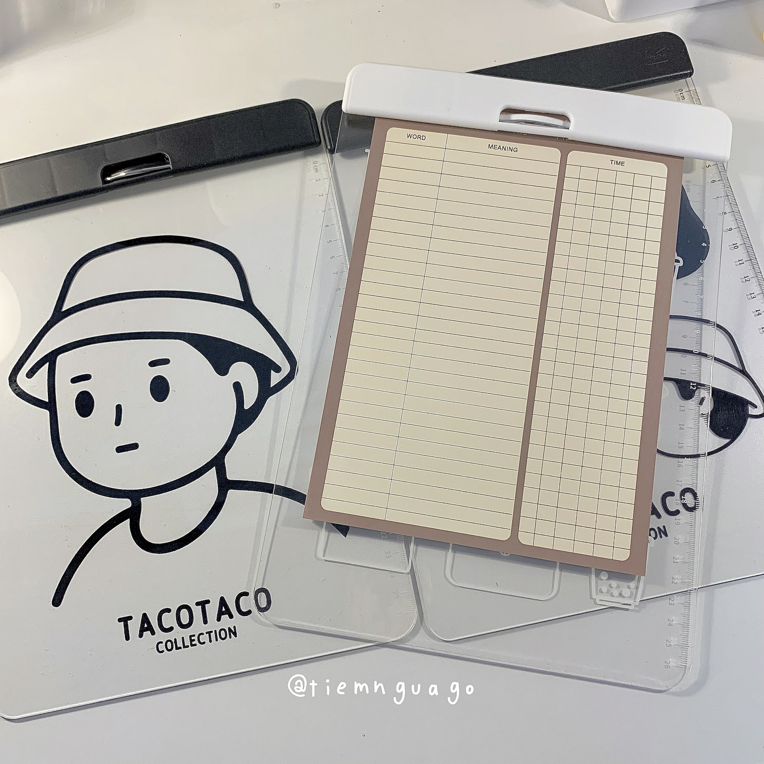 Bìa trình ký/chép bài A4 mica trong suốt TacoTaco