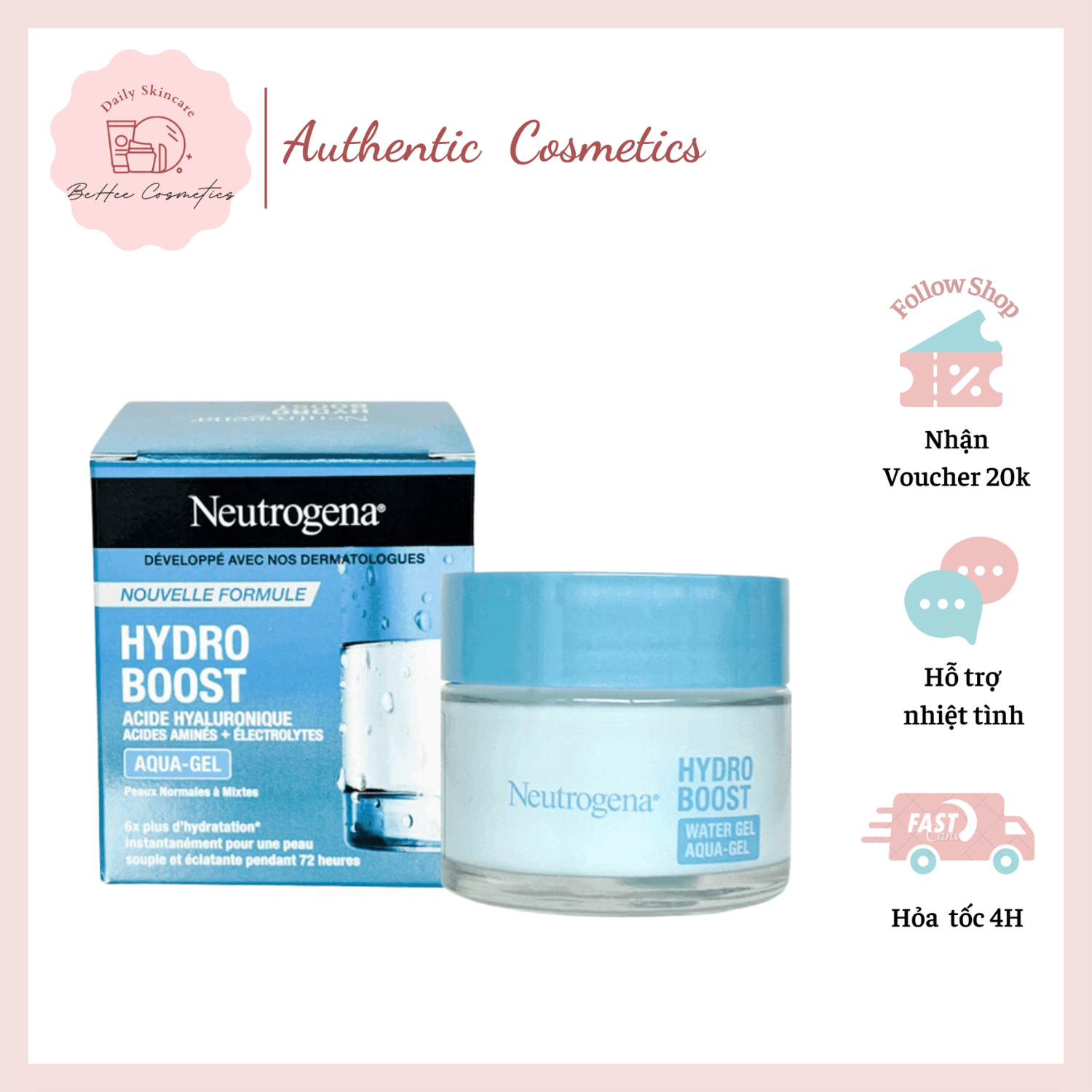 Kem Dưỡng Ẩm Neutrogena Hydro Boost Aqua Gel - Mẫu Mới