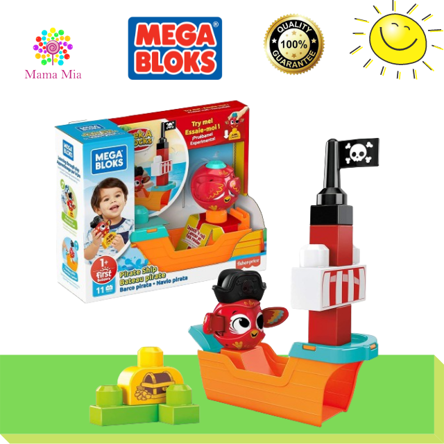 Đồ chơi xếp hình Mega bloks chính hãng cao cấp con tàu cướp biển 11 khối