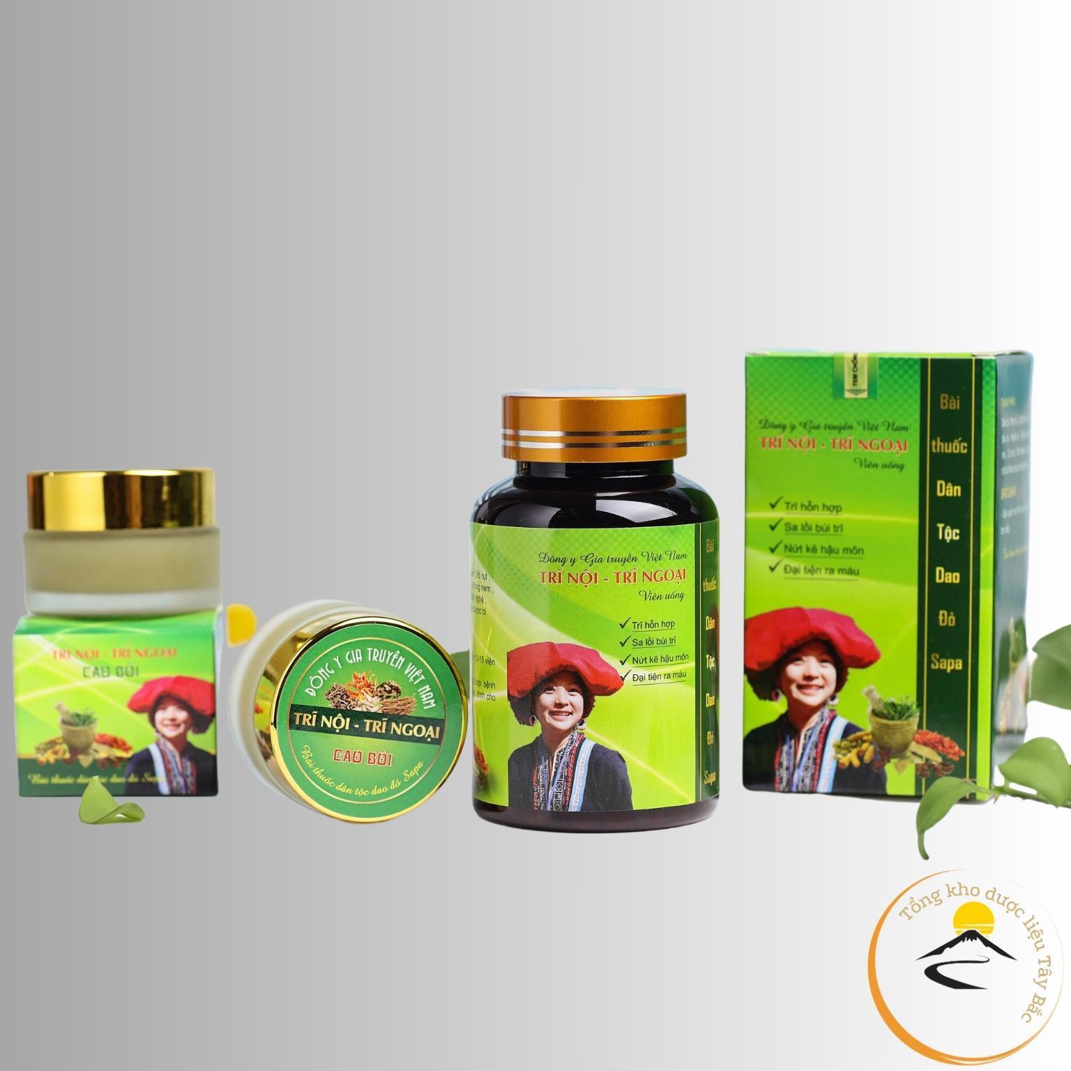Combo: Cao bôi trĩ, Viên uống trĩ nội trĩ ngoại chính hiệu đông y gia truyền của người dân tộc Dao đỏ sapa