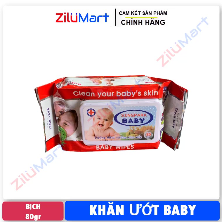 Khăn ướt Baby Wipes không mùi gói 80 miếng