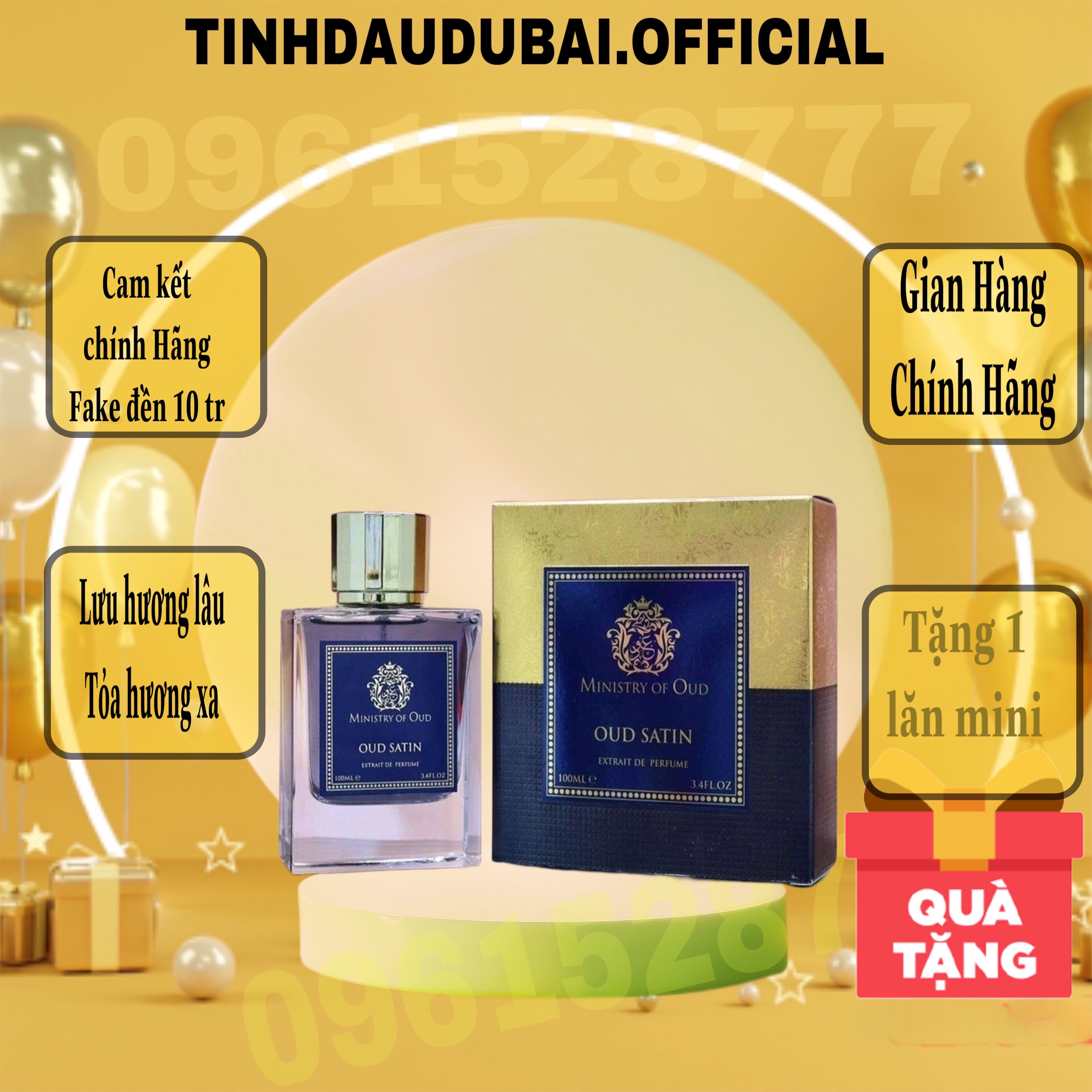 Nước Hoa Oud satin Ministry of oud - 100ml Nước hoa cao cấp
