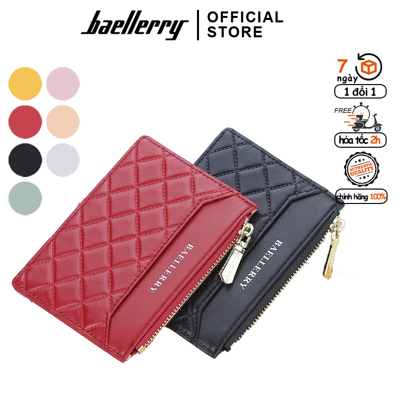 Ví Mini Nữ Hàng Hiệu Baellerry Mỏng Nhẹ Nhỏ Xinh Dùng Chứa Thẻ Xe, Thẻ Ngân Hàng, Tiền Lẻ Rất Tiện - NR079