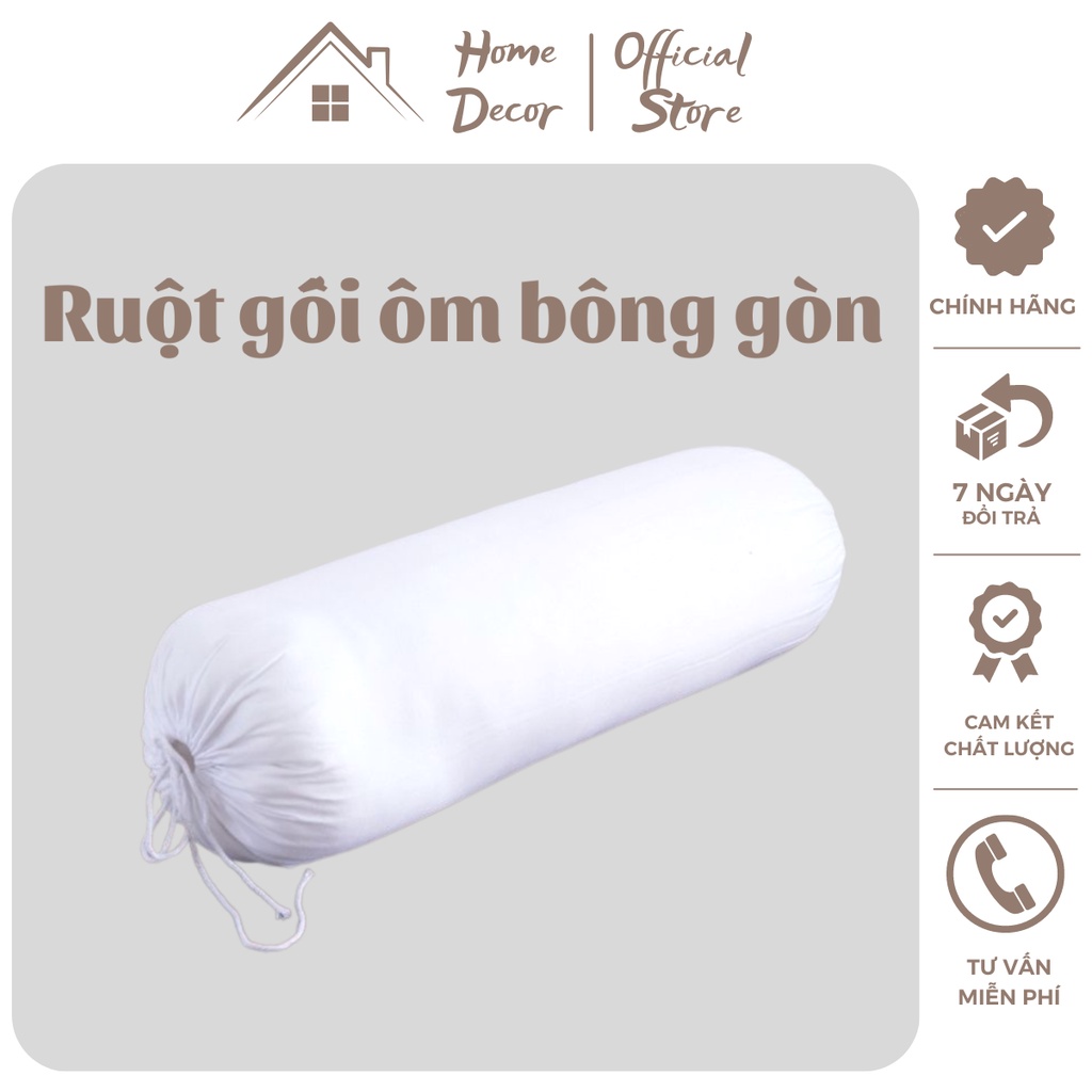 Ruột gối ôm ép hơi dài 100x35cm 100% bông gòn đàn hồi cao cấp - gối ôm người lớn gối ôm hơi