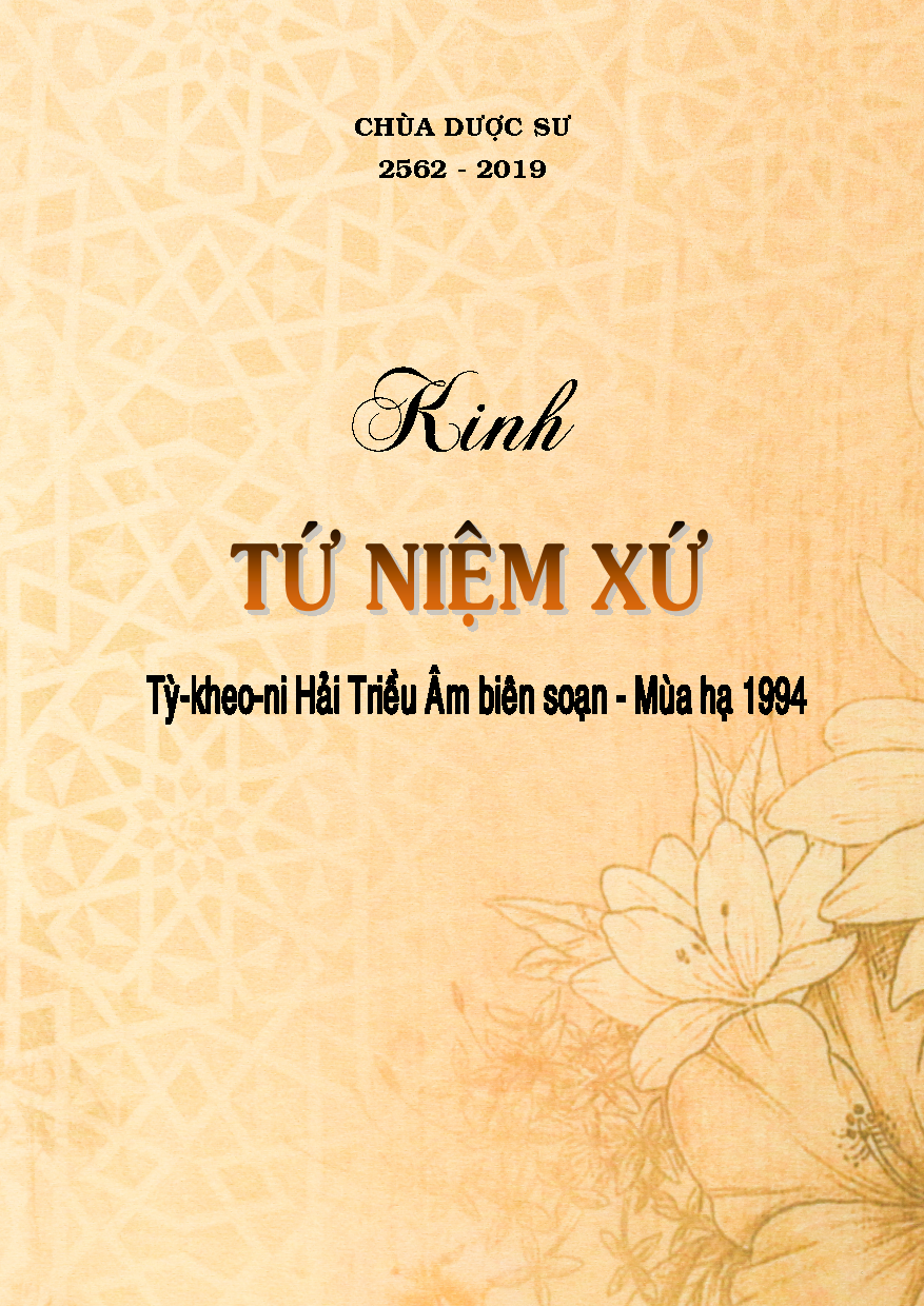 Sách Kinh Tứ Niệm Xứ Chánh Văn – TKN Hải Triều Âm