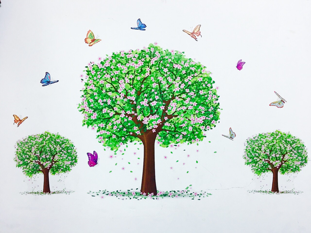 Decal dán tường hình hoa táo