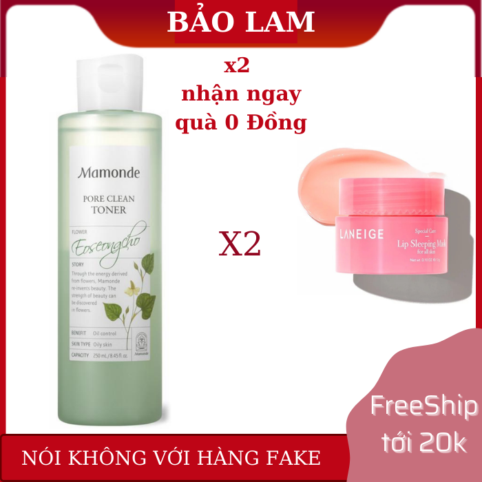 Nước cân bằng làm sạch và cung cấp độ ẩm Mamonde Toner 250ml