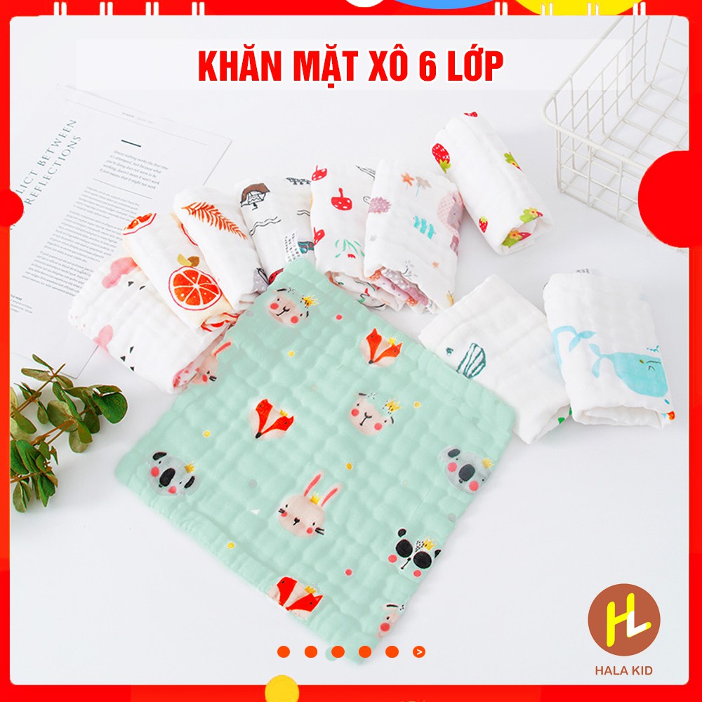 Khăn mặt xô 6 lớp sợi tre dày dặn, mềm mịn cho bé -qate0022