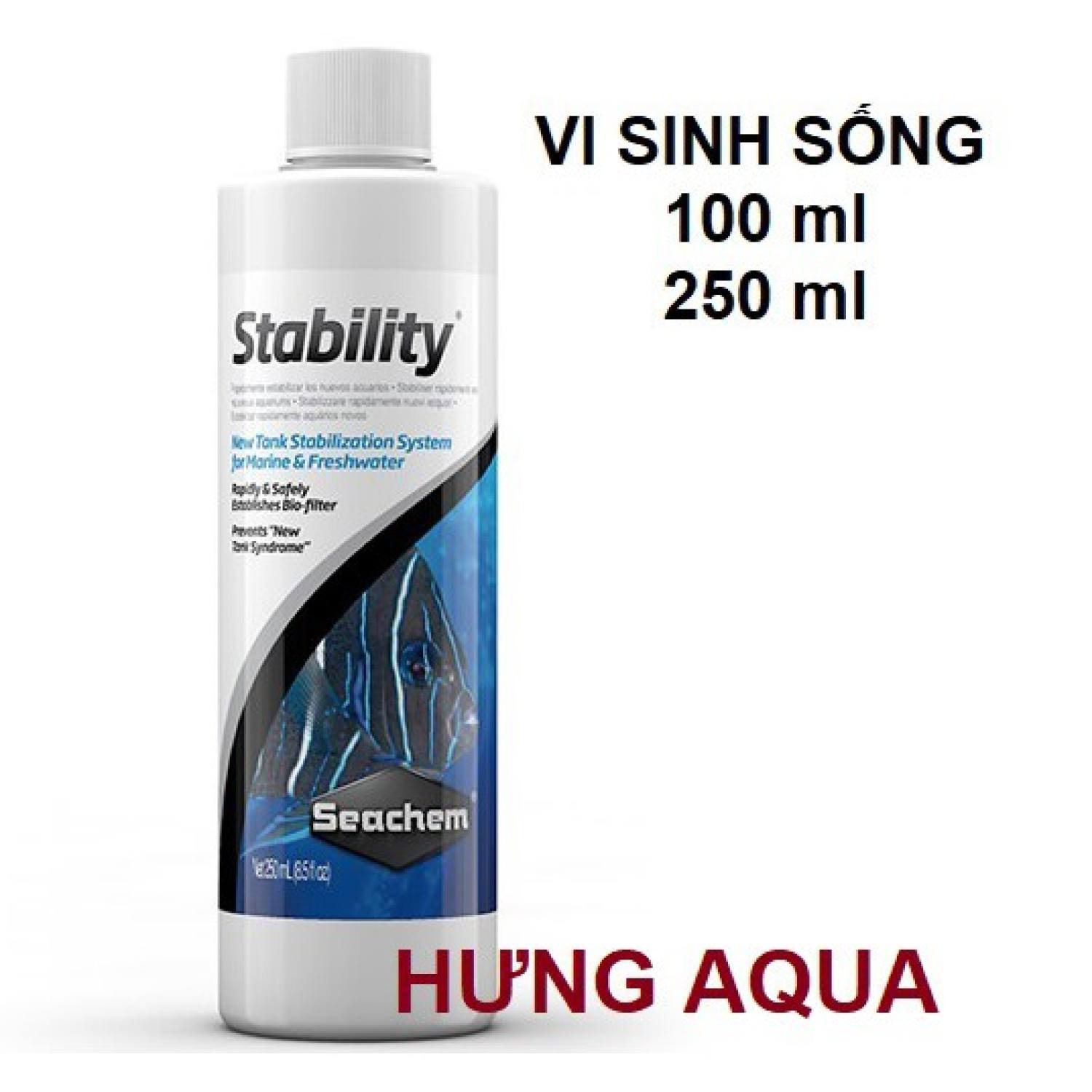 Vi sinh sống Seachem Stability thiết lập hệ vi sinh cho hồ thủy sinh, xử lý nước cho hồ cá