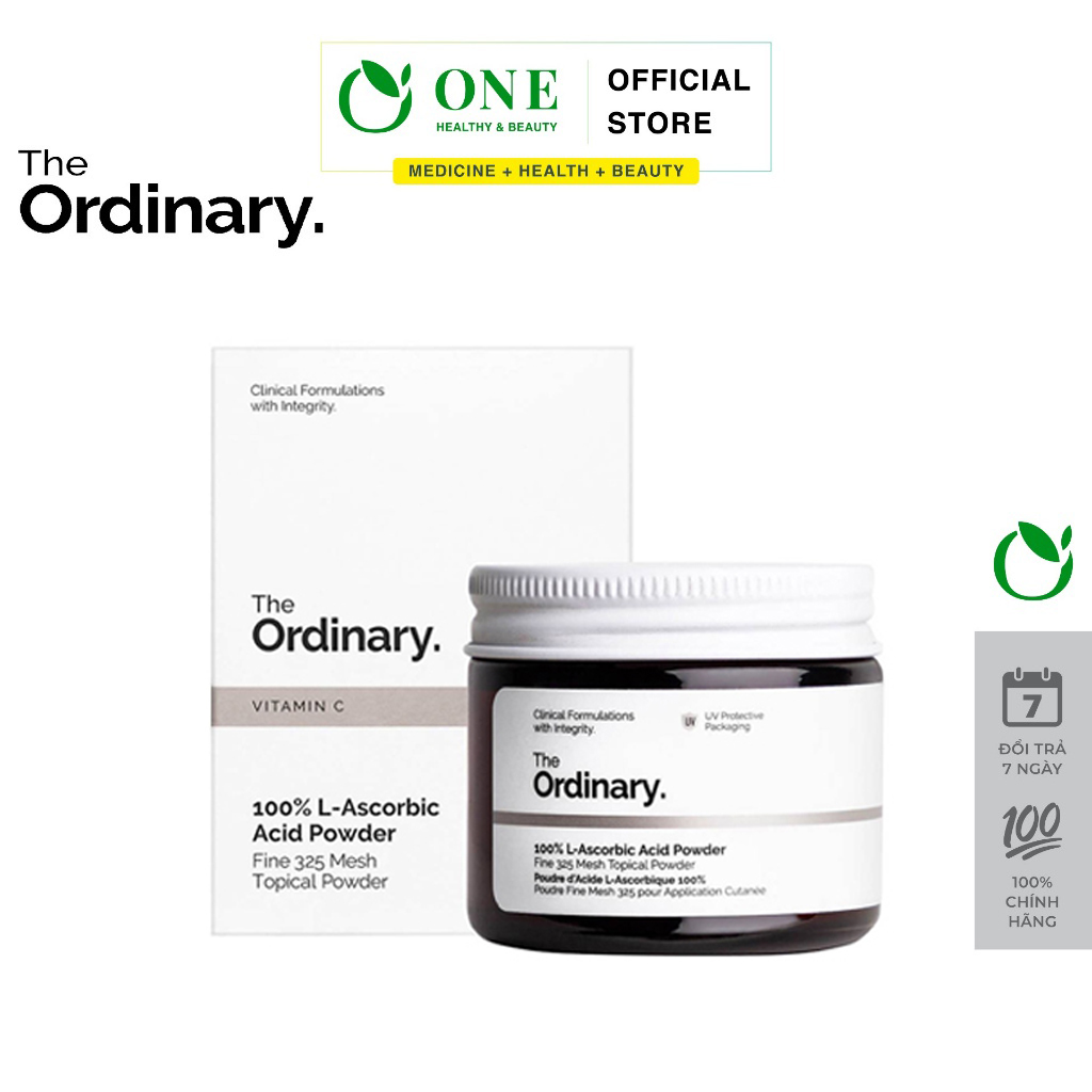 The Ordinary Chính Hãng - Bột Vitamin C sáng da, mờ thâm The Ordinary 100% L Ascorbic Acid Powder 20g