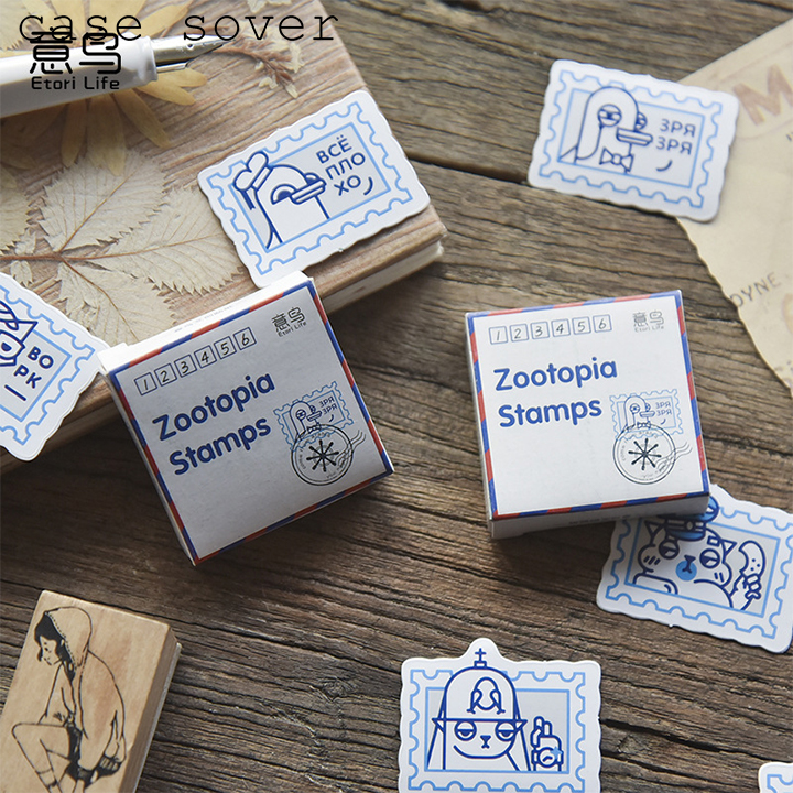 Hộp 45 Sticker Chủ Đề Zootopia Stamps Trang Trí Planner - Case Sover