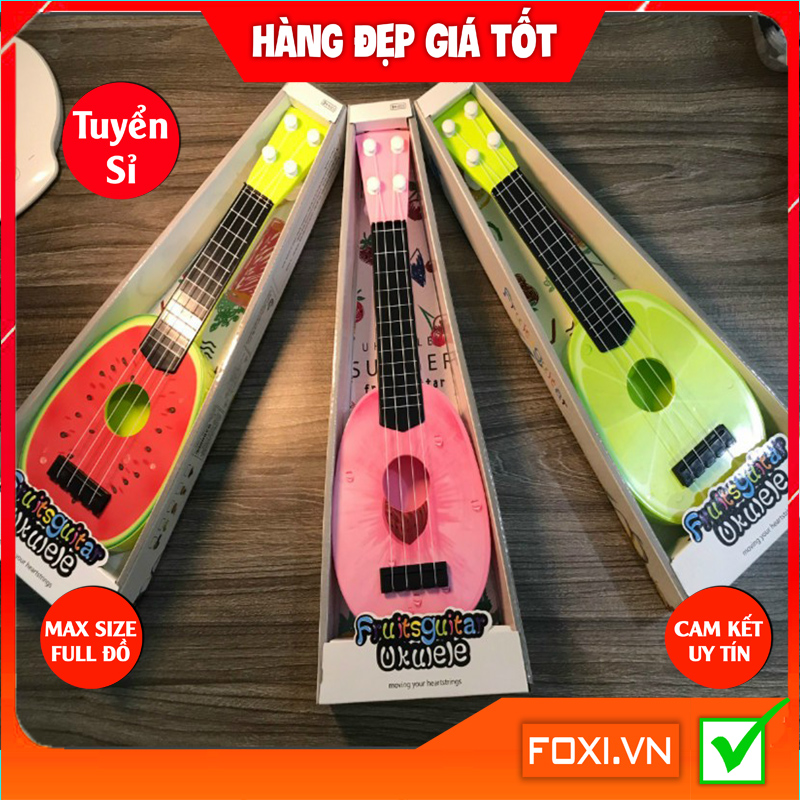 Đồ chơi phát nhạc Foxi và nhạc cụ Đàn Guitar Mini-Ukulele cho bé vừa chơi vừa học phát triển trí tuệ
