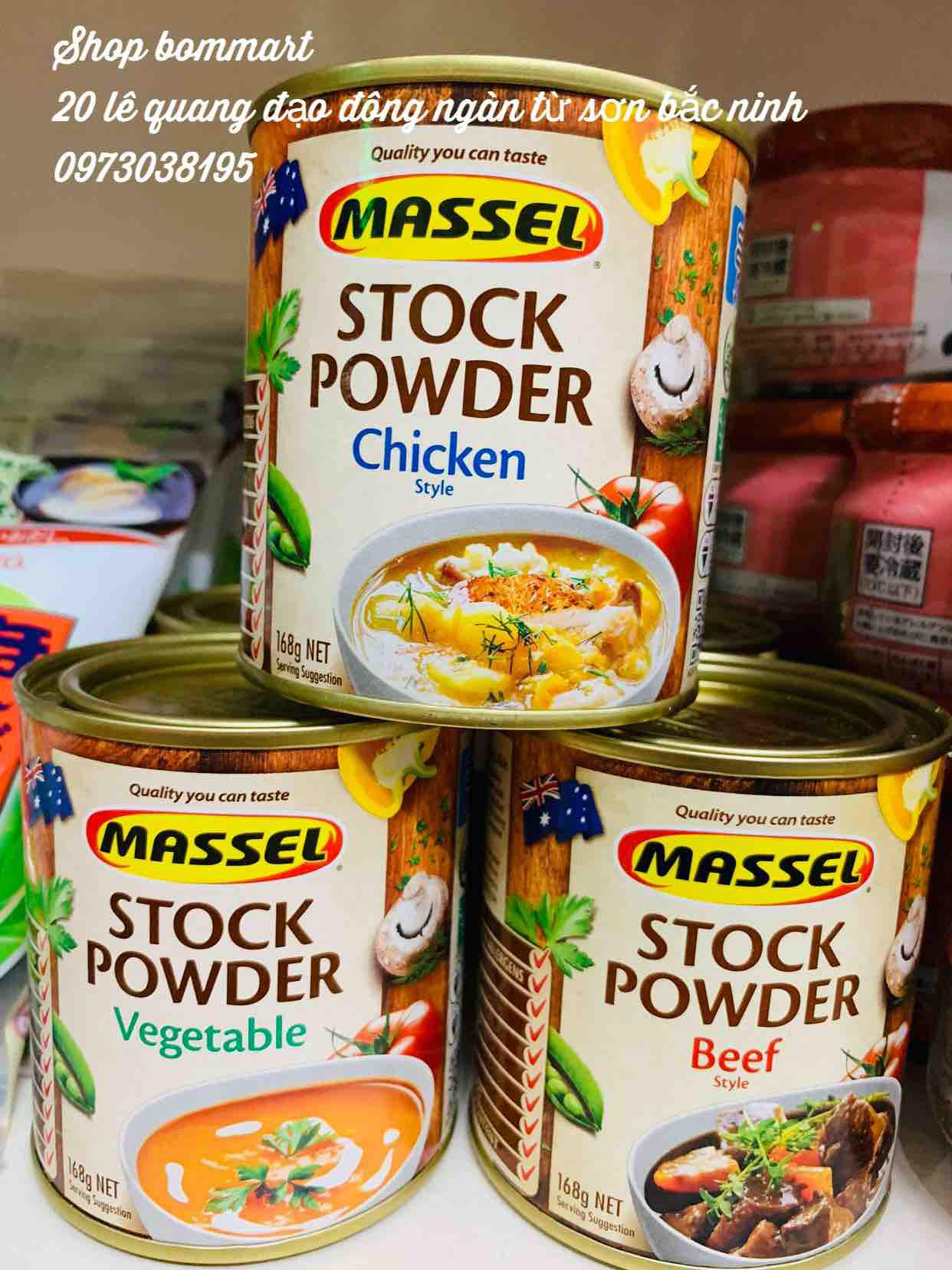 Hạt nêm massel organic nội địa úc đủ vị hộp 168g