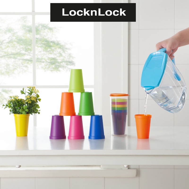 Bộ 7 Ly Nhựa Màu Rainbow LocknLock HPP703S7