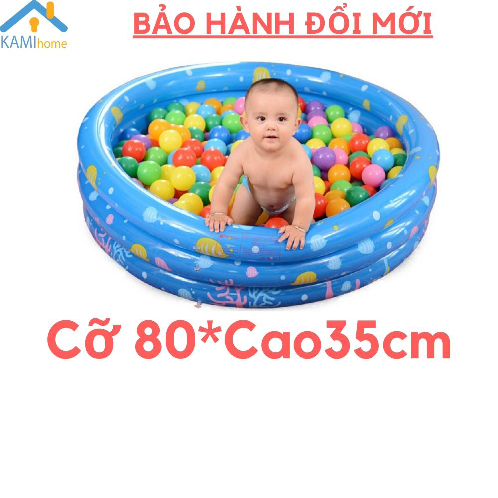 Bể phao hồ bơi bơm hơi Tròn (80*Cao35cm) cho trẻ em bé Nhà bóng Lều Banh Lều bóng Bể bơi Hồ bơi Phao bơi  Moonshop