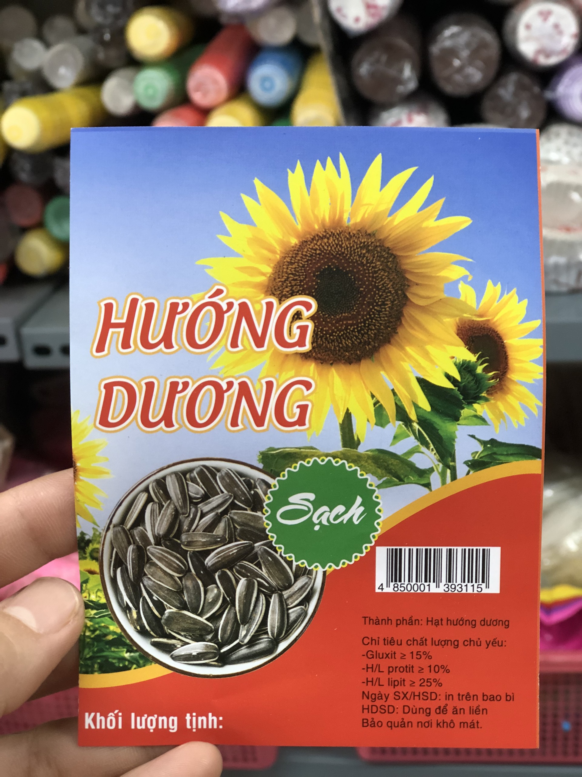 100 cái tem chữ nhật hạt hướng dương để thả có decan