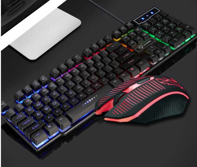 Bộ Bàn Phím Giả Cơ Chuyên Game Và Chuột gaming Led 7 màu Divipard GMK-50 - Đen