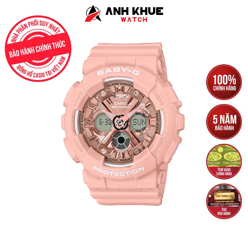 Đồng hồ casio baby-g nữ dây nhựa ba-130-4adr