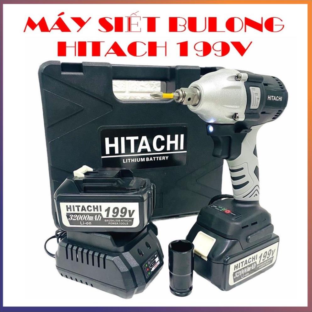 máy siết bulong hitachi 199v không chổi than-bắn vít-khoan bê tông