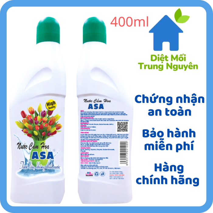 Nước Cắm Hoa Asa chai 400ml - Giúp Hoa lâu tàn, không thối nước. Dung dịch cắm hoa lâu tàn, không muỗi.