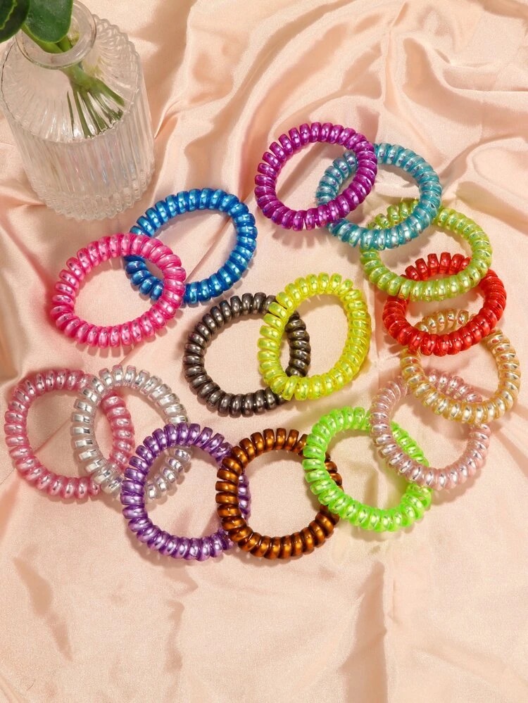 Sét 3 Dây Cột Tóc Lò Xo Nhiều Màu Dễ Thương - Loli.phukienthoitrang Dsian