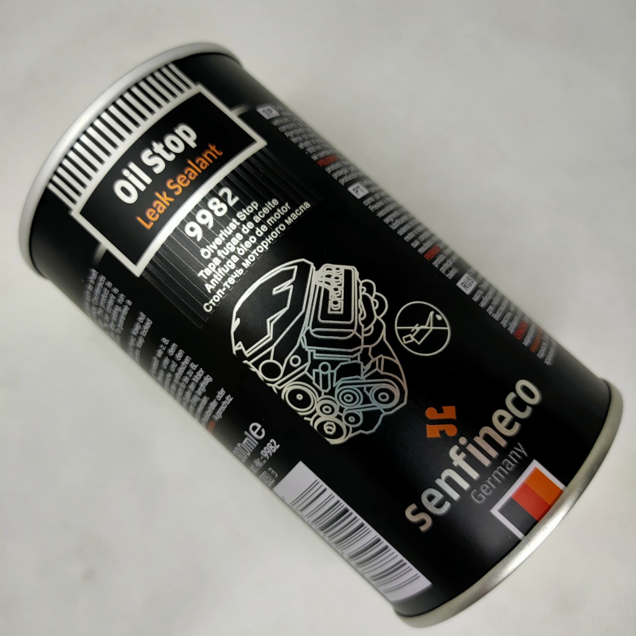 LÀM KÍN ĐỘNG CƠ, NGỪNG RÒ RỈ DẦU, GIẢM RA KHÓI VÀ HAO NHỚT ĐỘNG CƠ (SE-9982) Senfineco -Germany (Oil Stop Laek Sealant 9982, 300ml) Giá 236,000 Đồng*Miễn phí vận chuyển