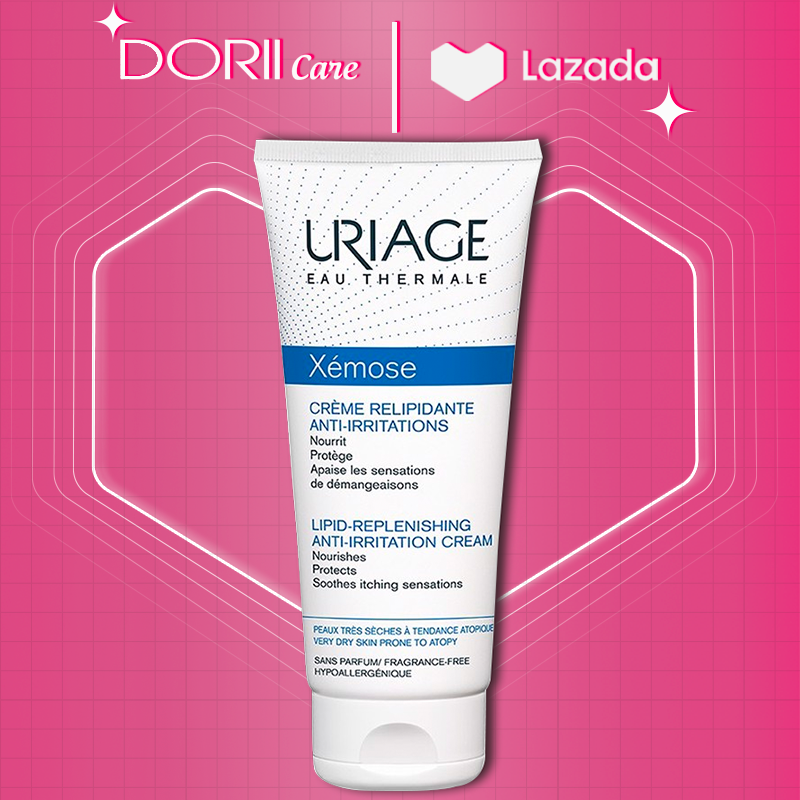 Uriage kem hỗ trợ điều trị da khô, viêm da cơ địa, chàm xémose creme relipidante anti-irritations