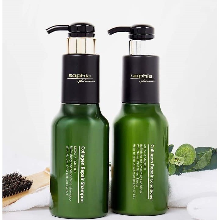 Bộ Dầu Gội Xả Collagen Sophia cao cấp Siêu Phục Hồi Mềm Mượt hàng chính hãng