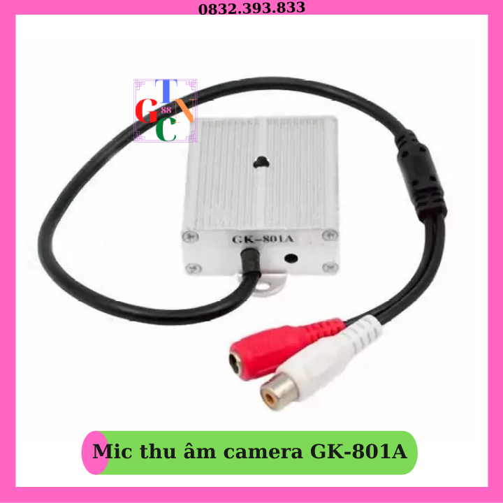 Mic thu âm, mic sắt GK-801A chuyên dụng cho camera và đầu ghi hình camera