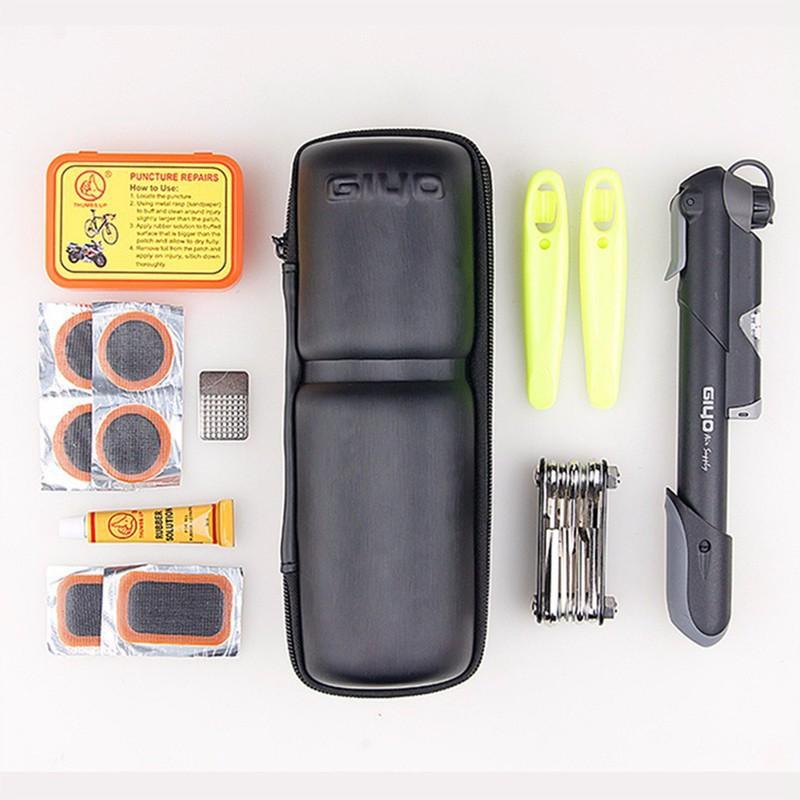 Bộ dụng cụ sửa xe đạp gắn vào gọng bình nước Giyo PT-09