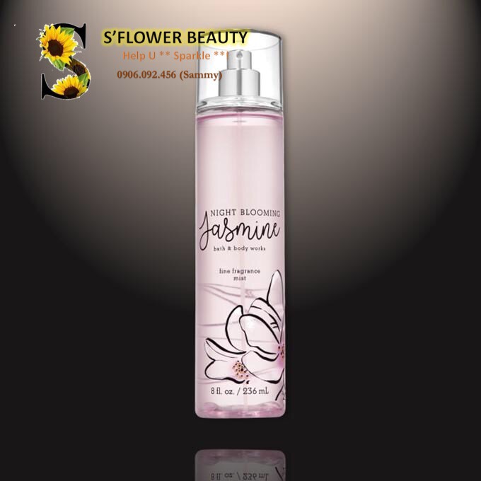 🌼 NIGHT BLOOMING JASMINE | Xịt Thơm Nước Hoa Toàn Thân Bath & Body Work Fine Fragrance Mist (236ml)