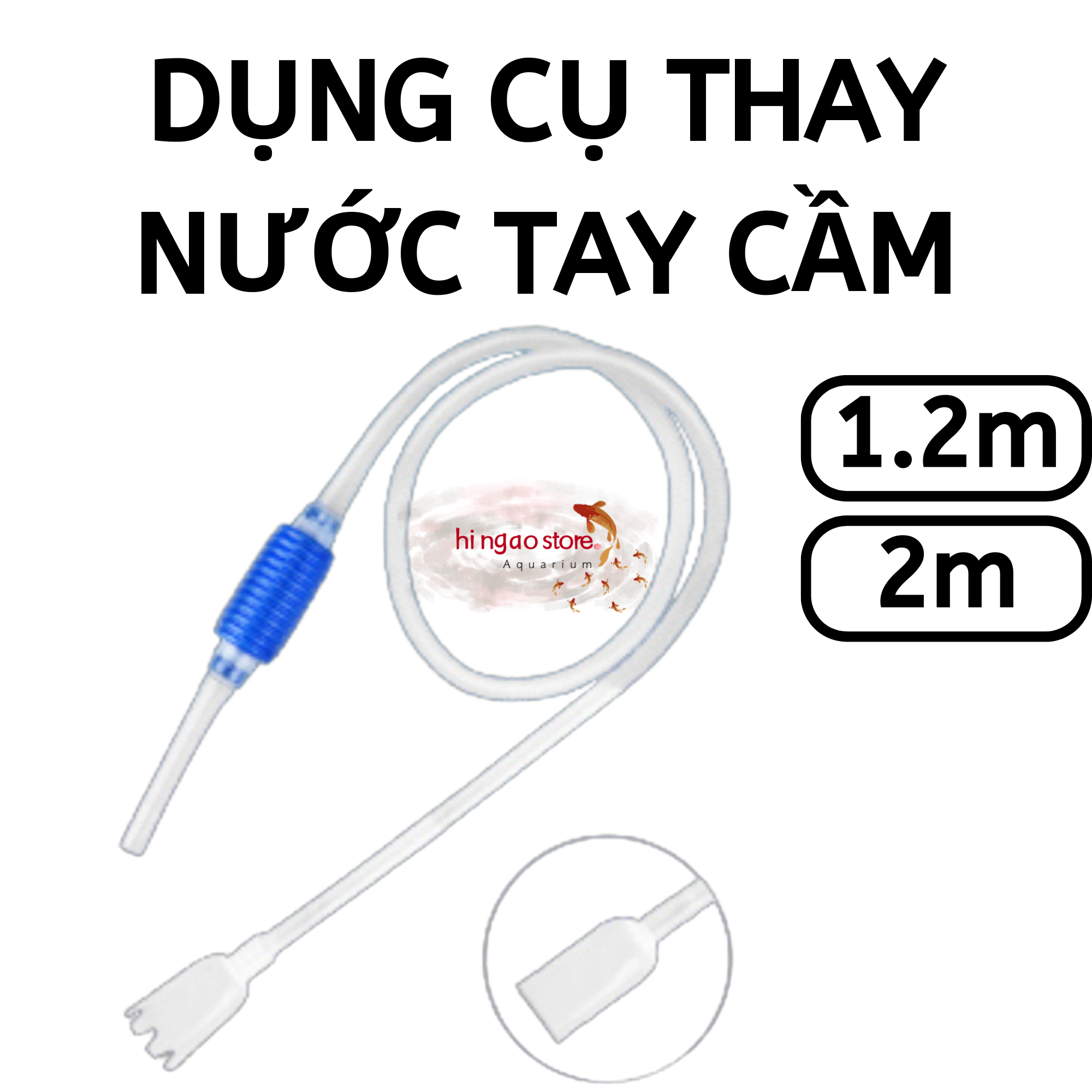 Dụng cụ thay nước tay cầm , đồ thay nước hồ cá - Phụ kiện cá cảnh | Hingaostore.
