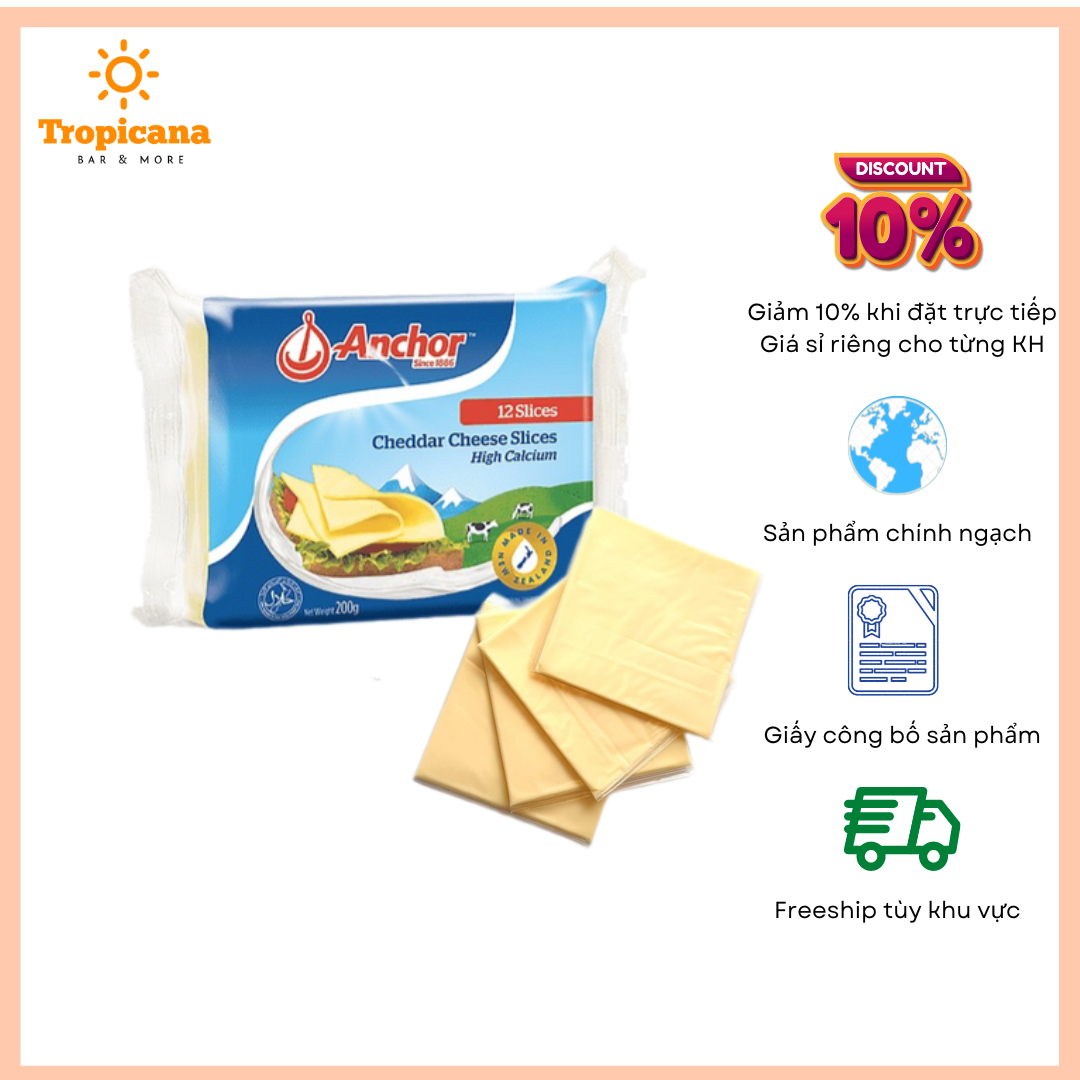 THÙNG Phô mai lát Anchor vị tự nhiên - 200g