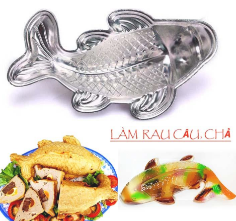 [HCM]Khuôn Bánh Rau Câu Cơm Xôi Hình Cá Chép Lớn (27x14.5cm)