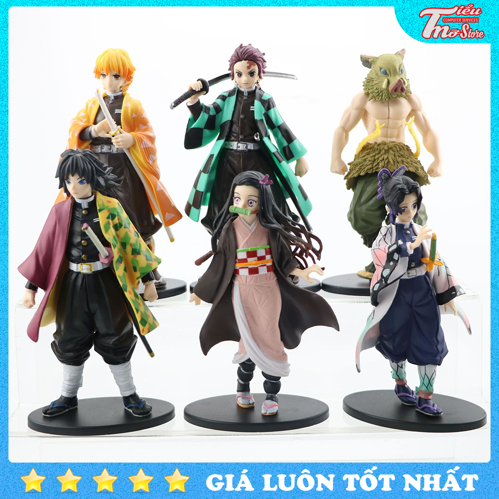 Mô hình Kimetsu No Yaiba figure Demon Slayer Tanjirou Nezuko Zenitsu Inosuke Giyuu Shinobu - figure thanh gươm diệt quỷ