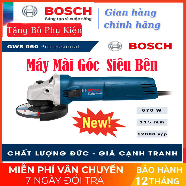 Máy mài góc nhỏ bosh gws6 - 100 - máy cắt sắt cầm tay bosh gws6 100 công suất 670w.