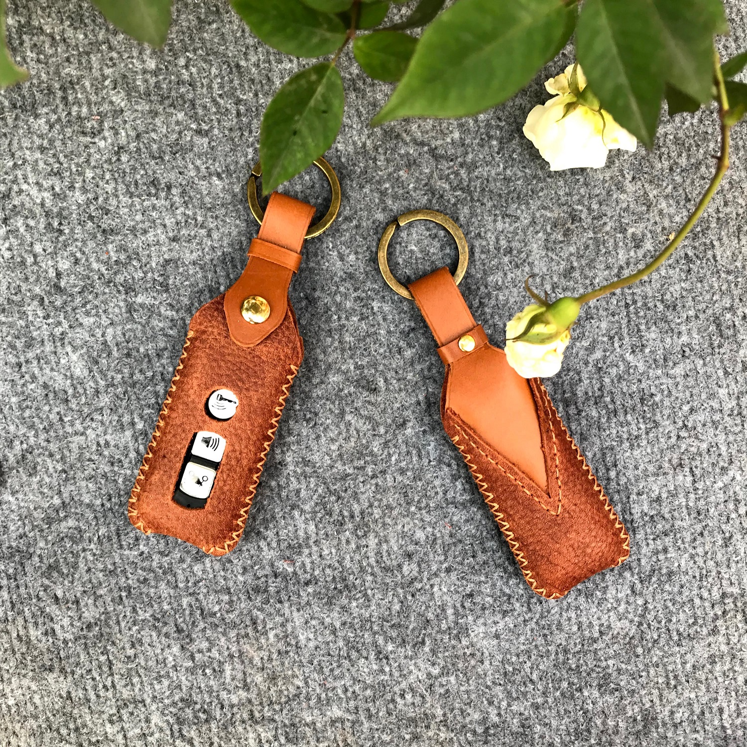 Bao da chìa khóa smartkey Honda SH, Shmode, PCX handmade da bò