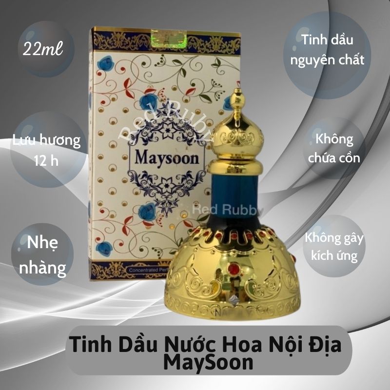 Tinh Dầu Dubai nội địa cao cấp Maysoon, Thơm Mát Nhẹ Nhàng